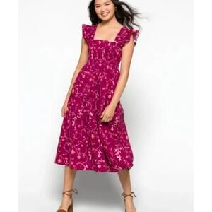 S Hill House Tuckernuck Ellie Purple Print The Nap Midi Dress